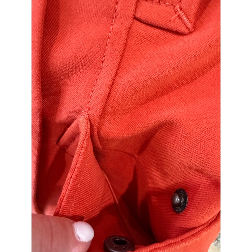 Millard Fillmore Double Breasted Pea Coat Jacket Womens M Orange Military Preppy - Picture 13 of 13